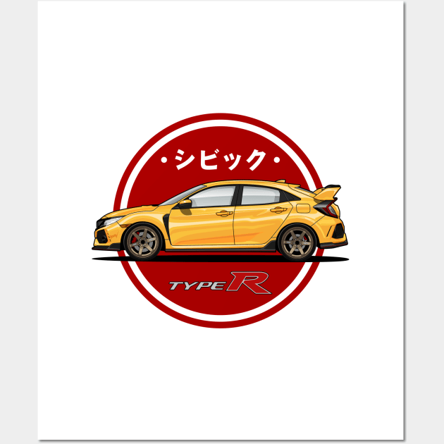 Honda Civic Type R FK9R Wall Art by idrdesign